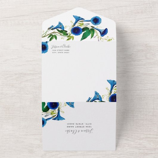 Antikes botanisches Flair All In One Einladung (Außenbereich)