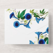 Antikes botanisches Flair All In One Einladung (Rückseite)