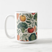 Antikes botanisches Gemüsegartenmuster Kaffeetasse (Links)