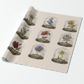 Antikes botanisches Geschenkpapier (Ungerollt)