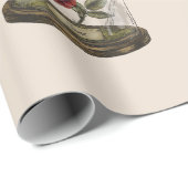 Antikes botanisches Geschenkpapier (Rolleneckpunkt)