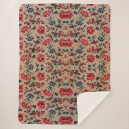 Antikes botanisches Jugendstil-Muster Sherpadecke
