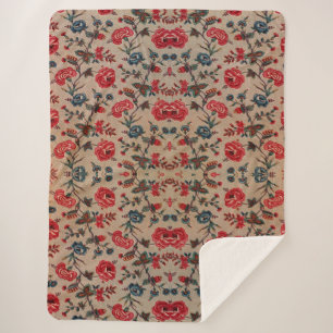 Antikes botanisches Jugendstil-Muster Sherpadecke