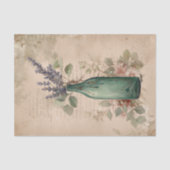 Antikes botanisches Lavendel Seidenpapier (Vorderseite)