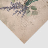 Antikes botanisches Lavendel Seidenpapier (Ausschnitt)