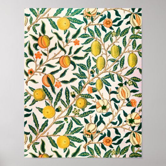 Antikes botanisches Muster Poster (Vorne)