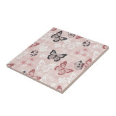 Antikes botanisches Schmetterlings-Toile-Muster (1 Fliese (Seite)