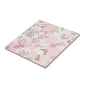 Antikes botanisches Schmetterlings-Toile-Muster (7 Fliese (Seite)