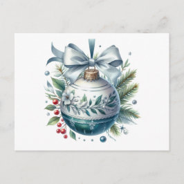 Antikes botanisches Weihnachtsornament Postkarte