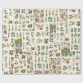 Antikes botanisches Wrap für Decoupage oder Gesche Geschenkpapier (Flach)