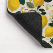 Antikes botanisches Zitronen-Nahtlosmuster Mousepad (Ecke)