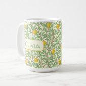 Antikes Botanisches Zitronenbaum-Muster Kaffeetasse (Vorderseite Links)