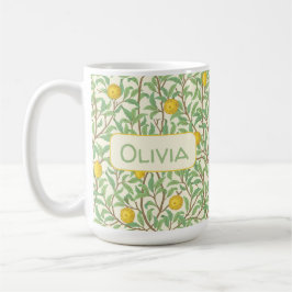 Antikes Botanisches Zitronenbaum-Muster Kaffeetasse