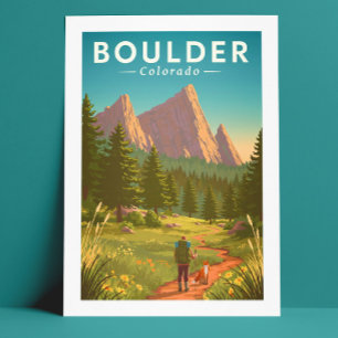 Antikes Boulder Colorado Postkarte