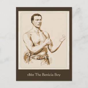 Antikes Boxen 1860 The Benicia Boy Postkarte