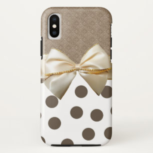 Antikes braun-weißes florales Damastmuster mit Pun Case-Mate iPhone Hülle