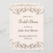 Antikes Brautparty Einladung (Vorne/Hinten)