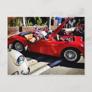 Antikes britisches Auto Postkarte