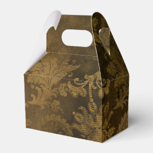Antikes Bronze-Gold-Damaskus Geschenkschachtel