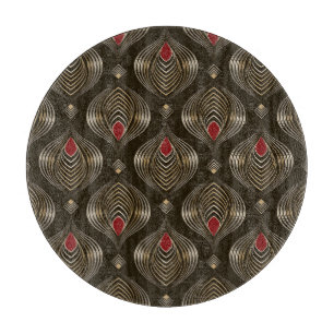 Antikes Bronze: Nahtlose Ornamentale Eleganz Schneidebrett