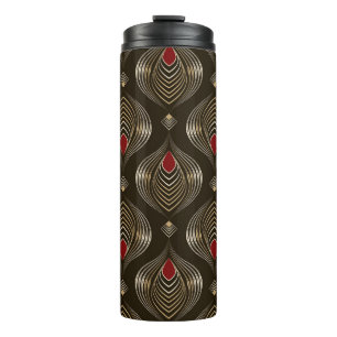 Antikes Bronze: Nahtlose Ornamentale Eleganz Thermosbecher