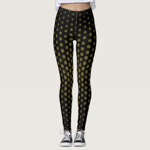 Antikes Bronze-Technisches Dot-Muster Leggings