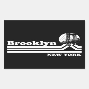 Antikes Brooklyn New York Rechteckiger Aufkleber