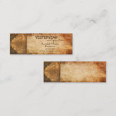 Antikes Buch Mini Visitenkarte (Vorne/Hinten)