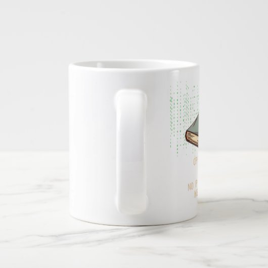 Antikes Buch mit binärem Code-Angebot für Tech Gee Jumbo-Tasse (Rückseite)
