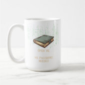 Antikes Buch mit binärem Code-Angebot für Tech Gee Kaffeetasse (Links)