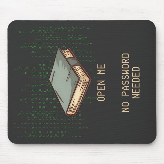 Antikes Buch mit binärem Code-Angebot für Tech Gee Mousepad (Vorne)