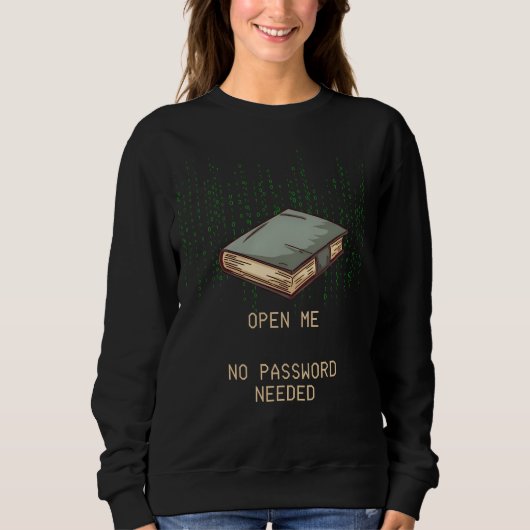 Antikes Buch mit binärem Code-Angebot für Tech Gee Sweatshirt (Vorderseite)