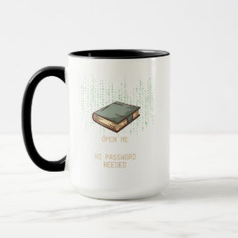 Antikes Buch mit binärem Code-Angebot für Tech Gee Tasse