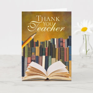 Antikes Bücherregal  Florales Dankeschön an den Le Karte
