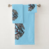 Antikes Buchzeichen Drei Hawks William de Morgan Badhandtuch Set (Insitu)