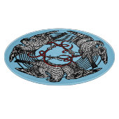 Antikes Buchzeichen Drei Hawks William de Morgan Schneidebrett (Ecke)