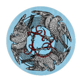 Antikes Buchzeichen Drei Hawks William de Morgan Schneidebrett