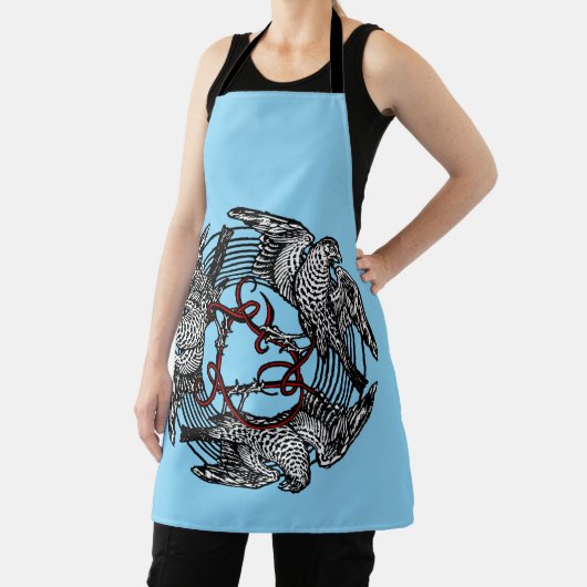 Antikes Buchzeichen Drei Hawks William de Morgan Schürze (InSitu)