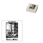 Antikes Buchzeichen Etching Henri Bacher Ex Libris Gummistempel (Stempel)