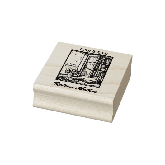 Antikes Buchzeichen Etching Henri Bacher Ex Libris Gummistempel (Stempel)