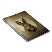 Antikes Bunny Portrait Notizblock (Rechte Seite)