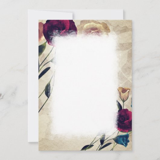 Antikes Burgund Beige Rose Hochzeit Tischnummer (Vorderseite)