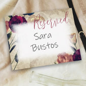 Antikes Burgund Beige Rose Hochzeit Tischnummer