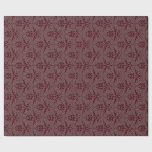 Antikes Burgundy Damask Wrapping Paper Geschenkpapier