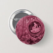 Antikes Cameo-Rosa Button (Vorne & Hinten)