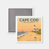Antikes Cape Cod Massachusetts Magnet (Vorderseite/Rückseite)
