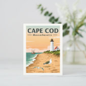 Antikes Cape Cod Massachusetts Postkarte (Stehend Vorderseite)