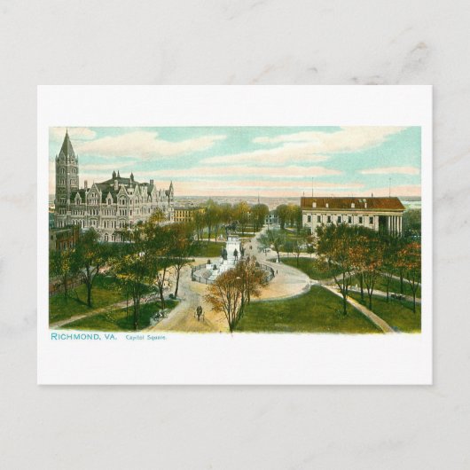 Antikes Capitol Square, Richmond, Virginia Postkarte (Vorderseite)
