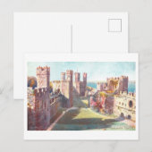 Antikes Carnarvon Castle Postkarte (Vorne/Hinten)