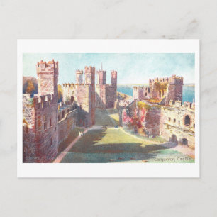 Antikes Carnarvon Castle Postkarte